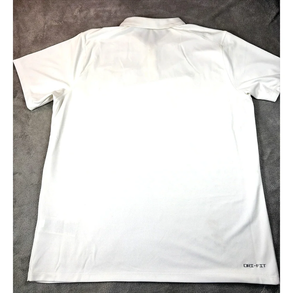 Nike Dri Fit University of Texas Longhorns Men's XL Polo Shirt White Embroidered